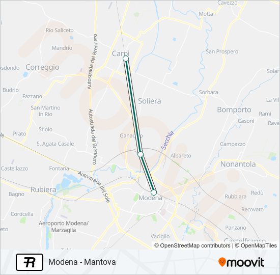 R train Line Map