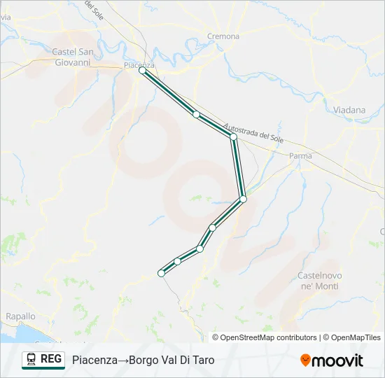 REG Train Line Map