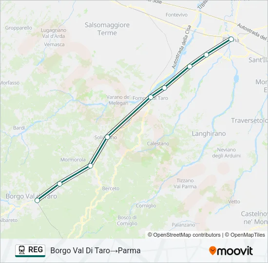 REG Train Line Map