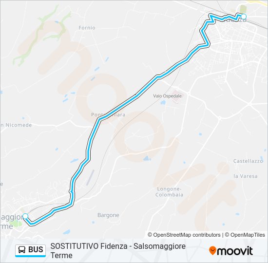 Mappa della linea BUS