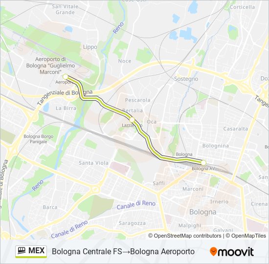 MEX funicular Line Map