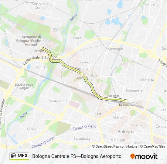 MEX Funicular Line Map