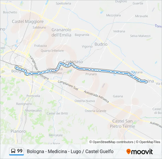 99 Bus Line Map