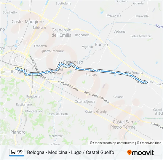 99 Bus Line Map