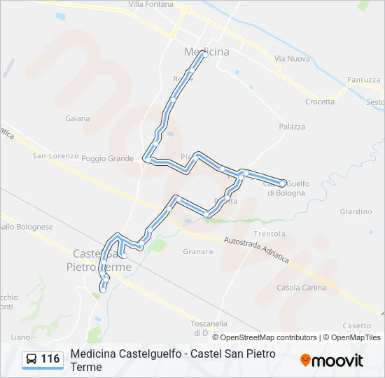 116 Bus Line Map