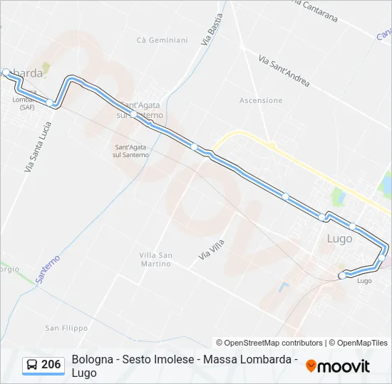 206 Bus Line Map