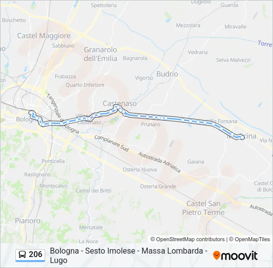 206 Bus Line Map