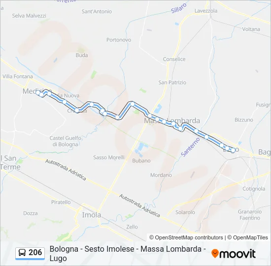 206 Bus Line Map
