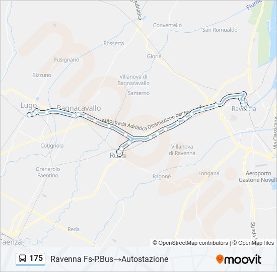 175 Route: Schedules, Stops & Maps - Ravenna Fs-P.Bus‎→Autostazione ...