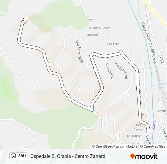 760 Bus Line Map