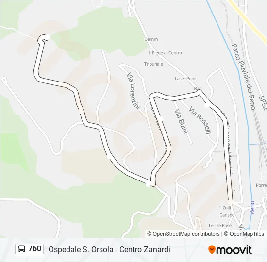 760 Bus Line Map