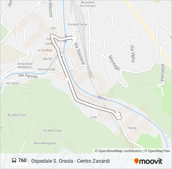 760 Bus Line Map