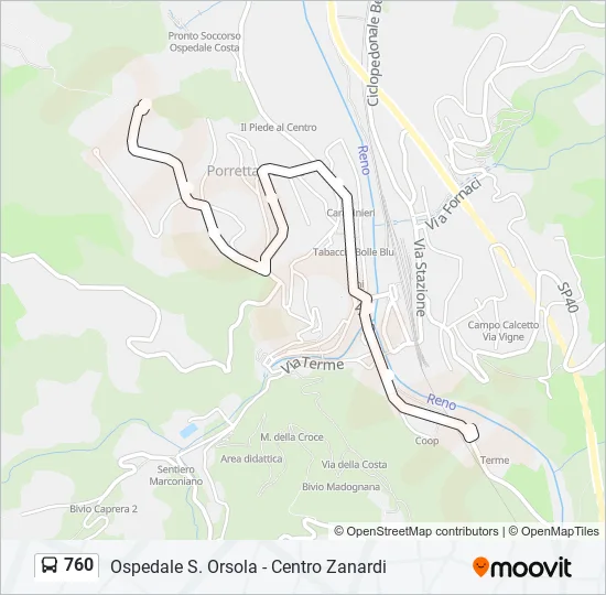 760 Bus Line Map