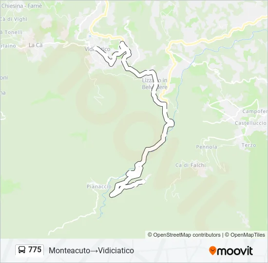 775 Bus Line Map