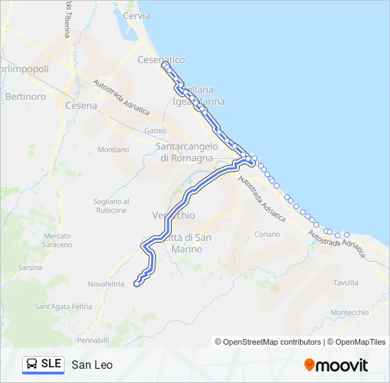 SLE Bus Line Map