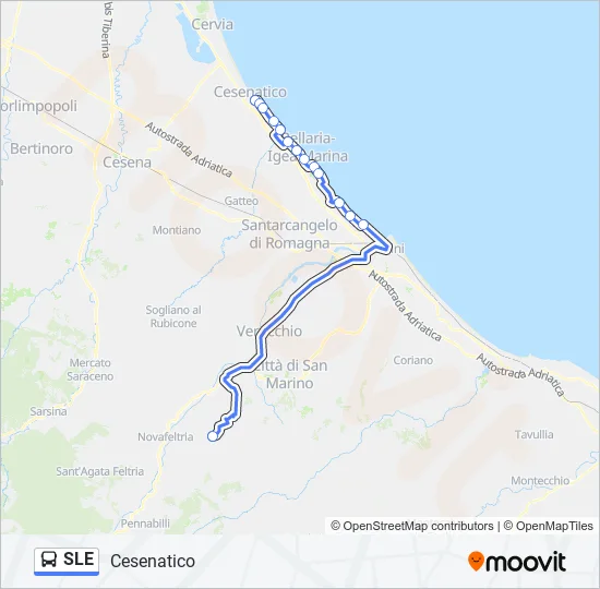 SLE Bus Line Map