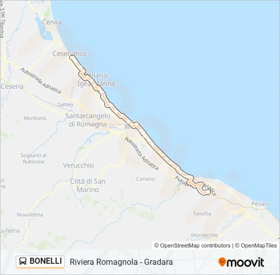 BONELLI Bus Line Map