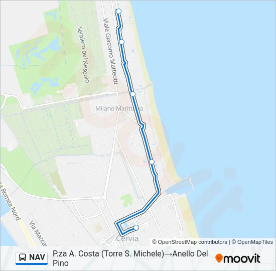 NAV Bus Line Map