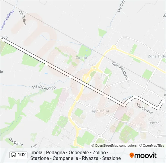 102 Bus Line Map