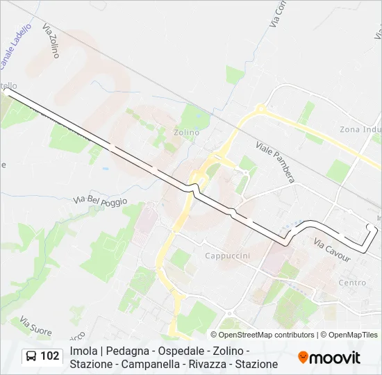 102 Bus Line Map