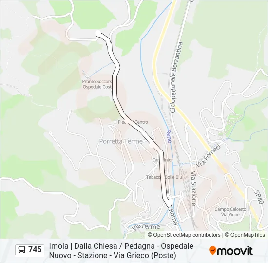 745 Bus Line Map