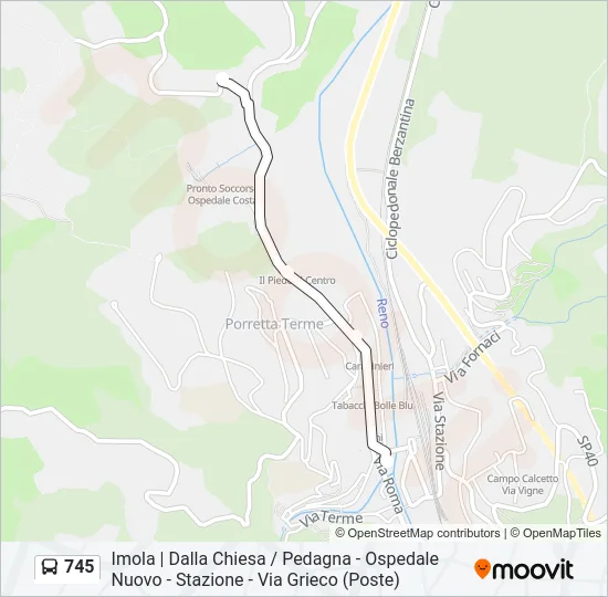 745 Bus Line Map