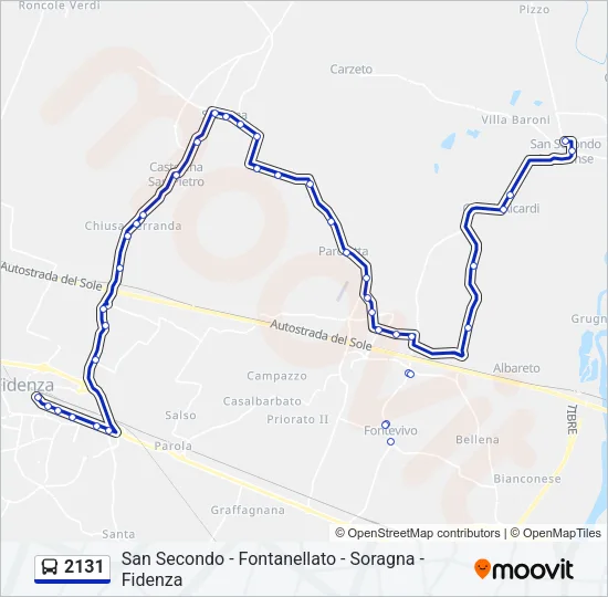 2131 Bus Line Map