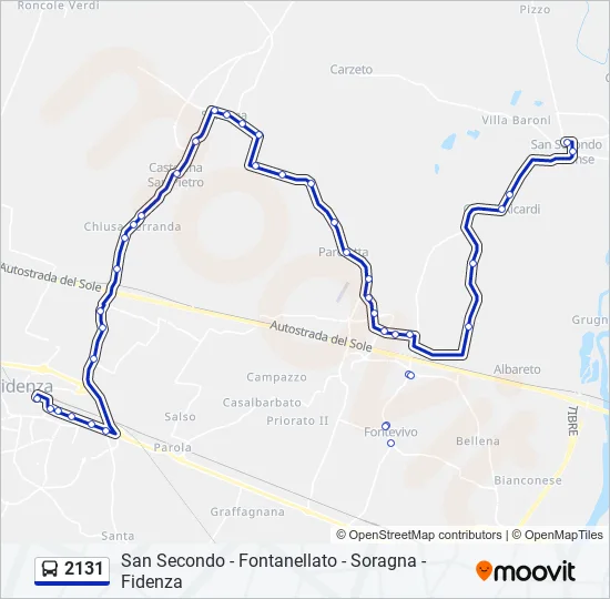 2131 Bus Line Map