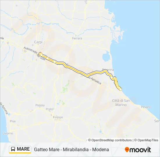 MARE Bus Line Map