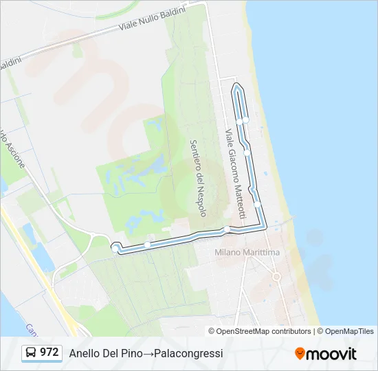 972 Bus Line Map