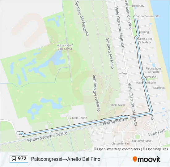 972 Bus Line Map