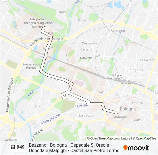 949 Bus Line Map