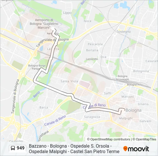 949 Bus Line Map
