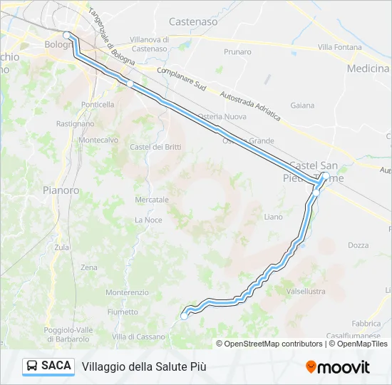 SACA Bus Line Map
