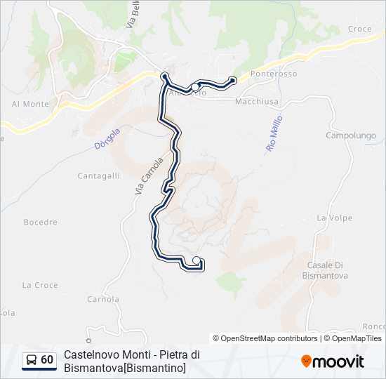 Percorso linea bus 60