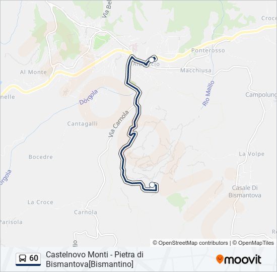 Percorso linea bus 60