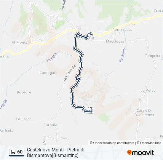 60 Bus Line Map