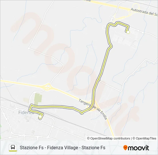 FIDENZA VILLAGE SHUTTLE Bus Line Map
