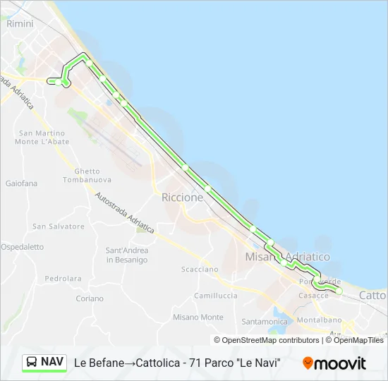 NAV Bus Line Map