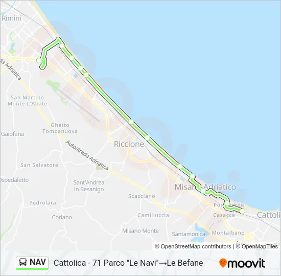 NAV Bus Line Map
