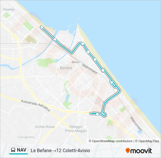 NAV Bus Line Map