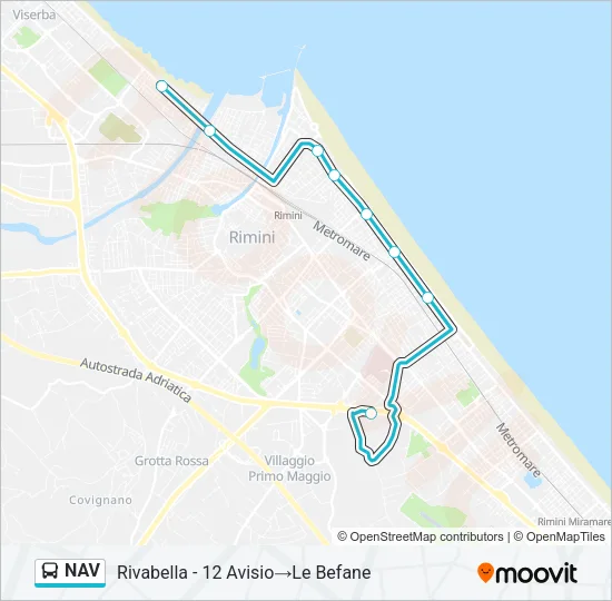 NAV Bus Line Map