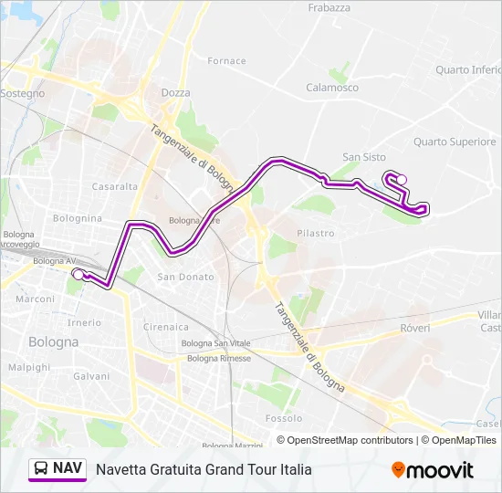 NAV Bus Line Map