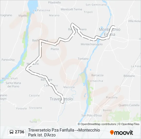 2736 Bus Line Map