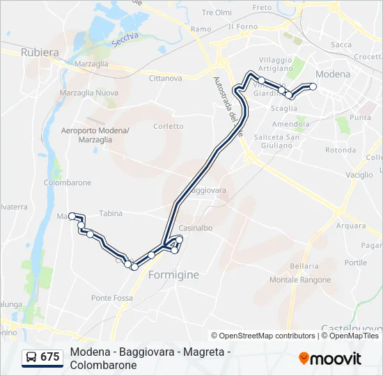 675 Bus Line Map