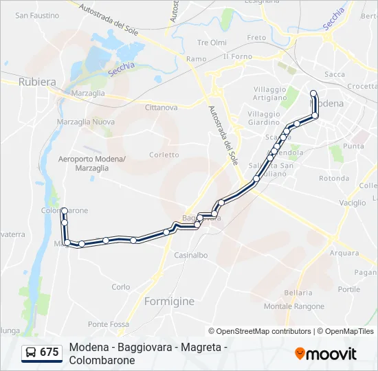 675 Bus Line Map