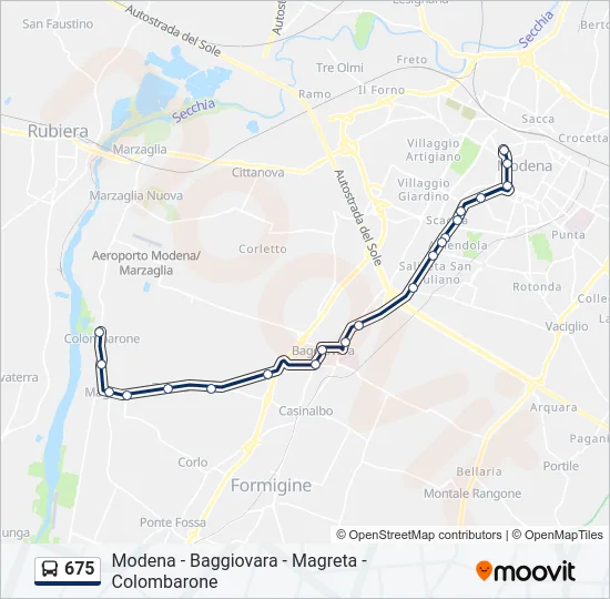 675 Bus Line Map