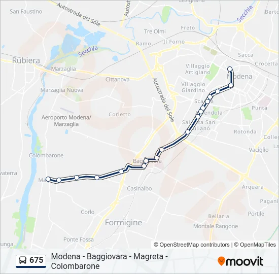 675 Bus Line Map