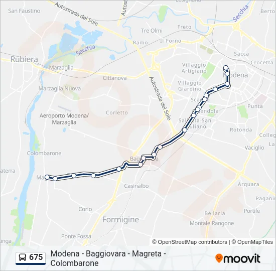 675 Bus Line Map