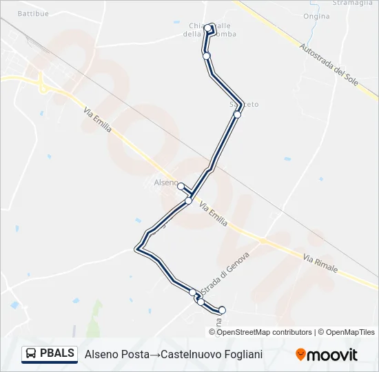 PBALS Bus Line Map